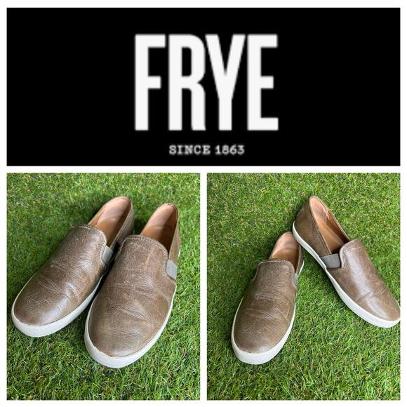 Frye‎ Dylan Ash Brown Leather Slip On Loafer Shoe 8.5 - Picture 1 of 10